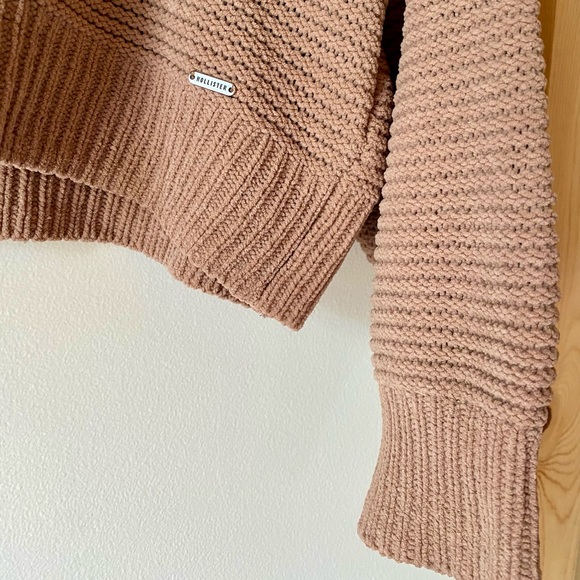 Hollister Mockneck Knitted Waffle Sweater - Camel - Picture 3 of 8